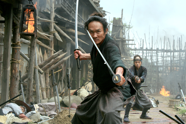 Yusuke Iseya, foreground, in 13 ASSASSINS (Photo: Magnet Pictures)