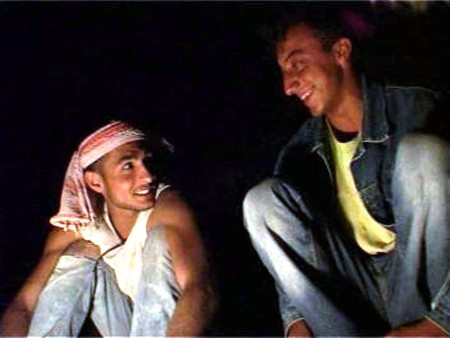 Muhammad, left, and Ahmad,
two young Palestinians working illegally in Israel
Photo: Koch Lorber Films