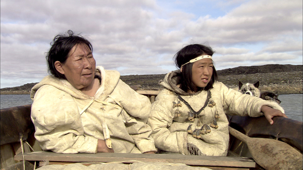 Madeline Piujuq Ivalu, left, with Paul Dylan Ivalu in BEFORE TOMORROW (Photo: Igloolik Isuma Productions)