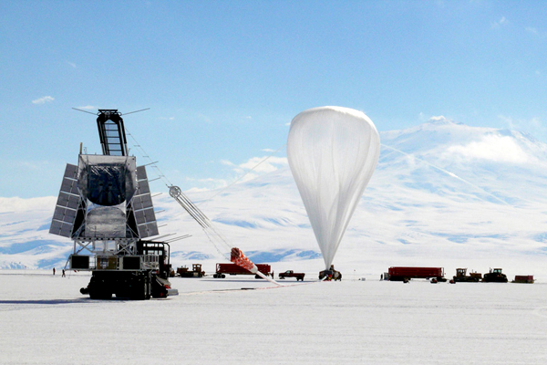 BLAST balloon inflated and prepared to launch in the film BLAST! (Photo: Mark Halpern)