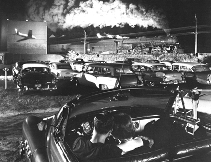 O. Winston Link's photo of a
drive-in theatre with a steam 
locomotive in the background
Photo: � O. Winston Link