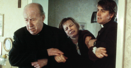 Father Landauer (Walter Schmidinger, left)
Michaela (Sandra H�ller)
Father Borchert (Jens Harzer)
Photo: IFC First Take