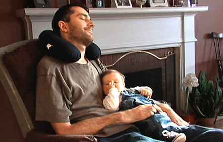 Stephen Heywood with his son
Photo: Balcony Releasing