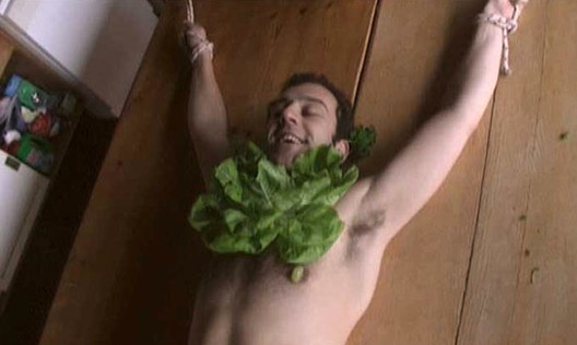 Danny Scheinmann as Jamie, all tied up
Photo: LifeSize Entertainment